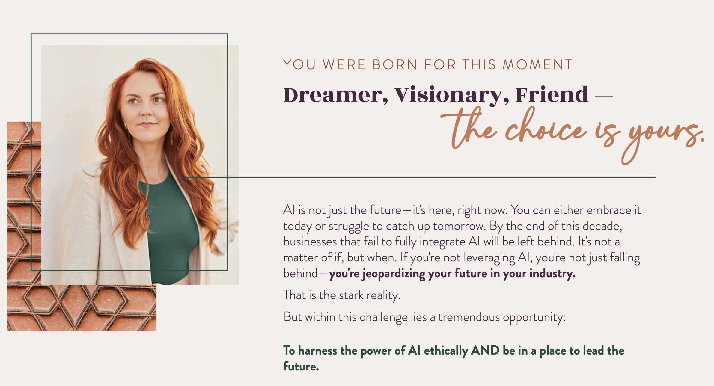 Natalie MacNeil AI Dream Team sales page letter from Natalie